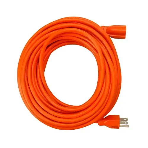 Extension Cord, 16/3, Orange, 25-Ft.