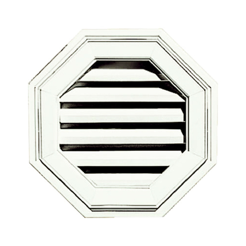 Octagon Gable Vent, White, 18-In.