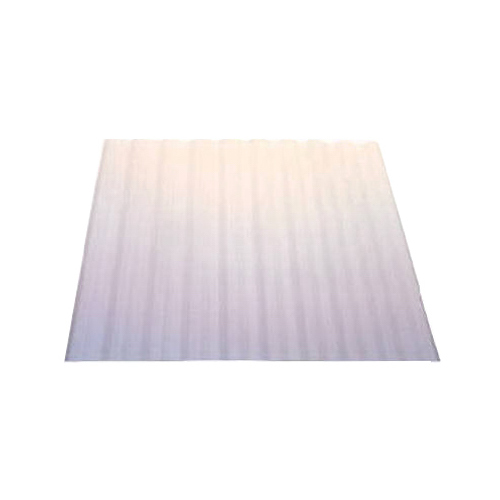 141332 Roof Panel, 12 ft L, 26 in W, Octagonal Wave Profile, Polycarbonate Thermoplastic Polymer Translucent White