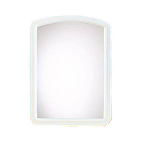 Arch Molded Framed Mirror, White, 16 x 22-In.