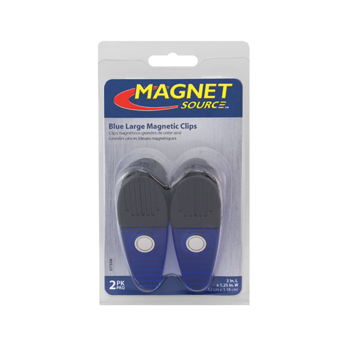 Magnet Source 07506 Large Magnetic Clip, 3-1/2 in L, Blue