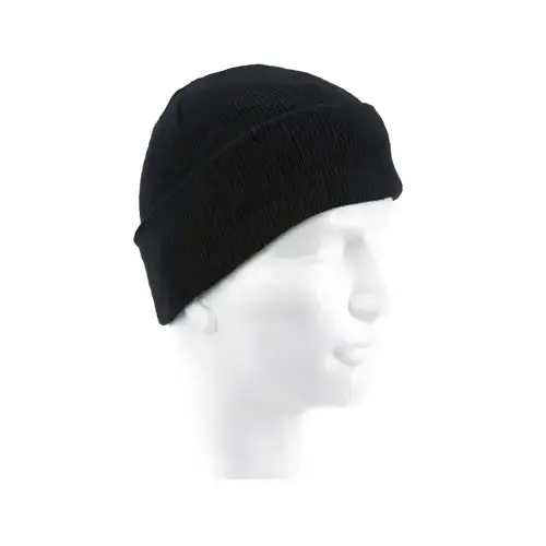 Watch Cap, Black Dri-Release Wool & Acrylic