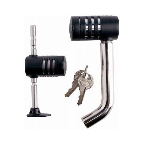 Receiver Lock, Stainless Steel, Black/Silver