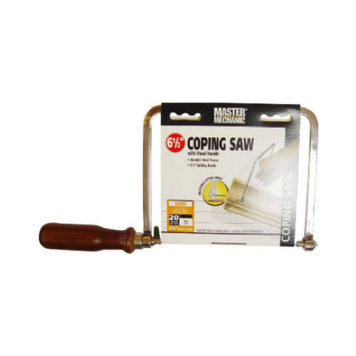 Wood-Handled 20-TPI Coping Saw, 6-1/2-In.