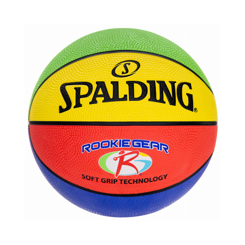 SPALDING SPORTS DIV RUSSELL 71144T Junior Rookie Gear Basketball, Multi-Color, 27.5-In.