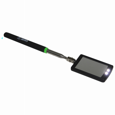 Grip on Tools 55117 Inspection Mirror, Movable Joint, Telescopic, LED Illumination, 1-1/2-In. x 2-1/2-In.