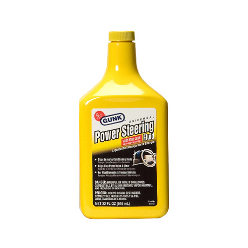 Power Steering Fluid with Stop Leak Yellow, 32 oz Bottle