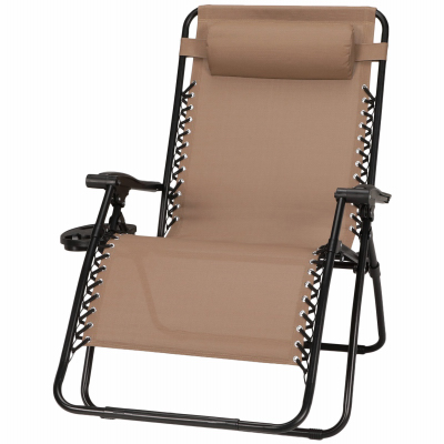 WOODARD, LLC RXTV-1921-XL-M Sunny Isles Zero Gravity Chair, Coated Steel Frame, Mocha, XL