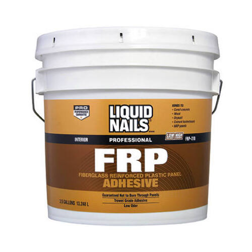 Liquid Nails FRP-310 3.5 FRP 310 Latex Adhesive, Indoor, 3.5-Gal.