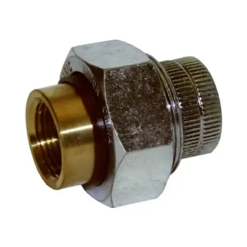 Pipe Fitting, Dielectric Union, Galvanized x Brass, 1/2-In.