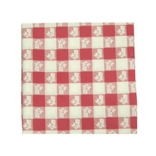 CREATIVE CONVERTING 39188 Plastic Tablecloth, Red & White Gingham, 54 x 108-In.