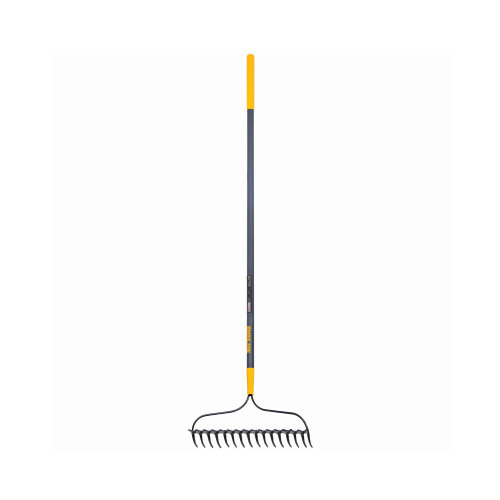 Double-Play Bow Rake, 57-In. Fiberglass Handle, Cushion Grip