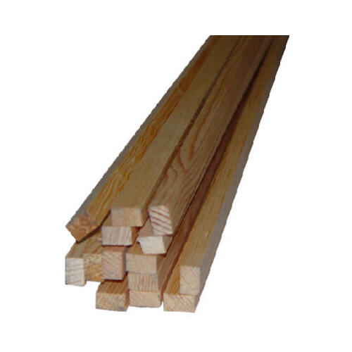 Solid Pine Moulding, Square, 1-1/16 x 1-1/16-In. x 8-Ft. - pack of 4