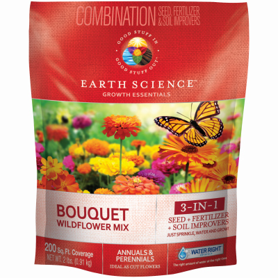 Earth Science 12139-6 Bouquet Wildflower Mix, Covers 200 Sq. Ft., 2-Lbs.