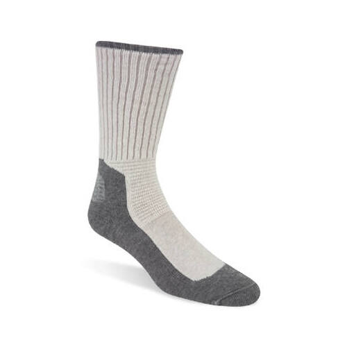 WIGWAM MILLS INC S1349-902-MD Work Socks, Anti-Microbial, Gray, Men's Medium
