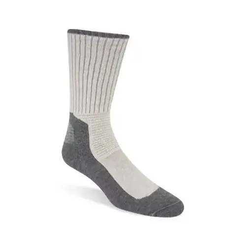 Work Socks, Anti-Microbial, Gray, Men's Medium Pair