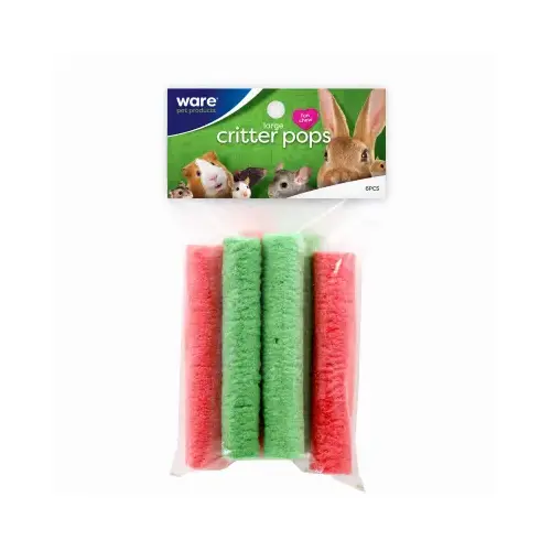 WARE MANUFACTURING INC 03076 Critter Pops/Rice Pops Treats, Large