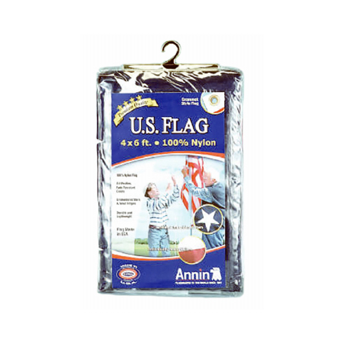 ANNIN FLAGMAKERS 002215R 4 x 6-Ft. Nylon Replacement U.S. Flag