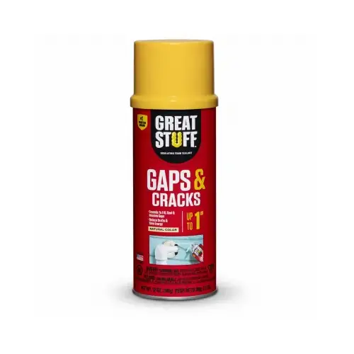 Great Stuff 157901 Gaps & Cracks Foam Sealant, Minimal Expanding, 12-oz. Cream