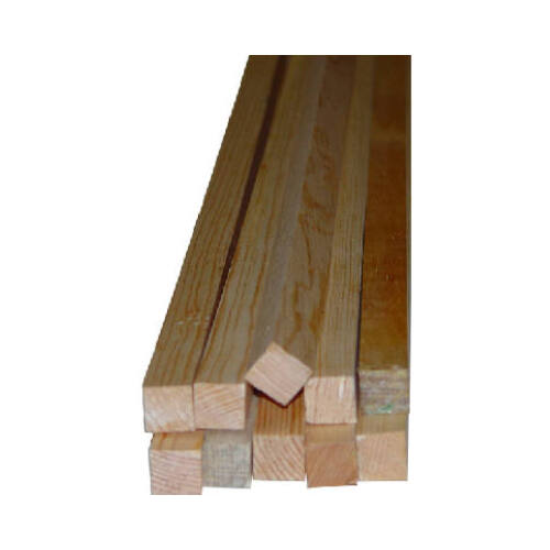 Moulding, 96 in L, 11/16 in W, Pine Raw