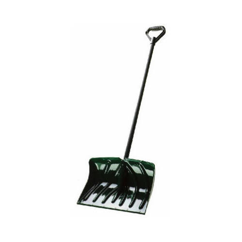 Poly Snow Shovel/Pusher, Green 18-In. Blade