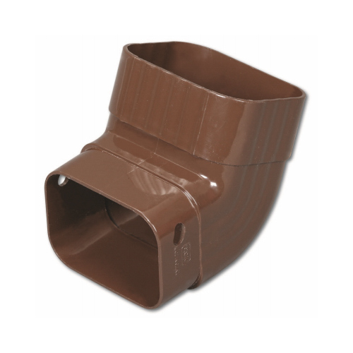 Elbow, 5 in Gutter, Vinyl, Brown