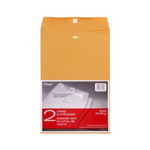 ACCO/MEAD 76016-XCP12 Kraft Clasp Envelopes, 10 x 15-In - pack of 12