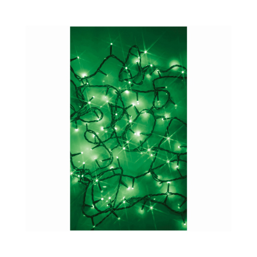 Twinkle Compact LED Starry Lights, 100 Green LED Bulbs, 17-1/2-Ft. Total Length