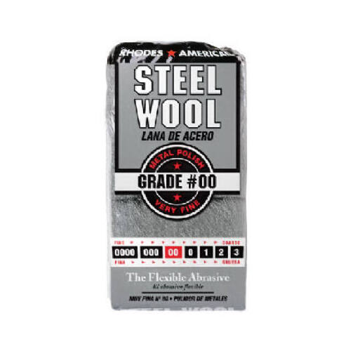 Rhodes American 10121100 Steel Wool Pads, #00 Very Fine  pack of 12