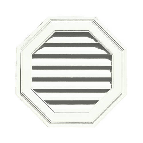 Gable Vent, Octagon, White, 22-In.