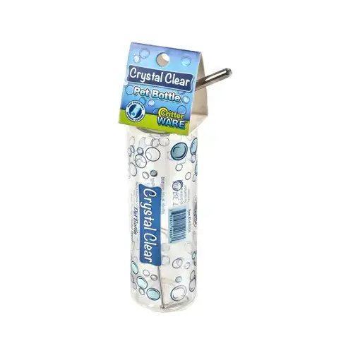 WARE MANUFACTURING INC 14032 Crystal Clear Pet Bottle, Attaches to Cage, 8-oz.