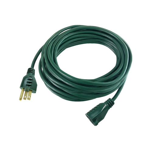 Extension Cord, 16/3, Green Vinyl, 40-Ft.