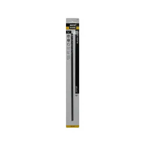 1/4 x 12-In. High-Speed Black Oxide Drill Bit