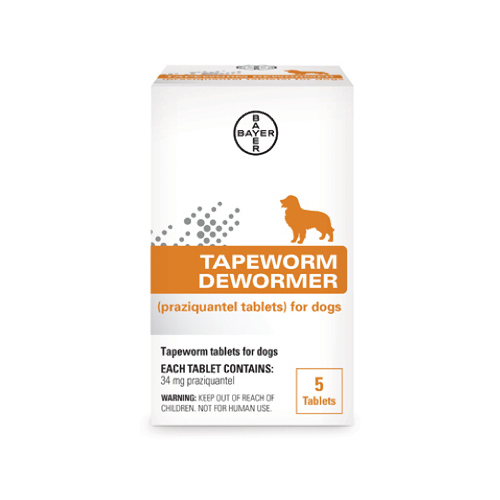 For Dogs, 5 Prazquantel Tablets
