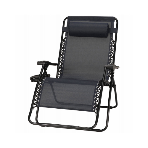 Sunny Isles Zero Gravity Chair, Coated Steel Frame, Navy, XL