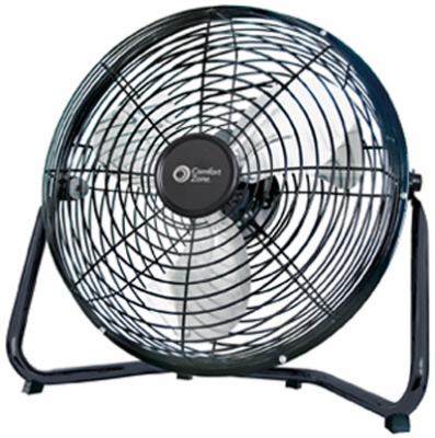 World and Main CZHV14B High Velocity Fan, Heavy-Duty, Black Metal, 14-In.