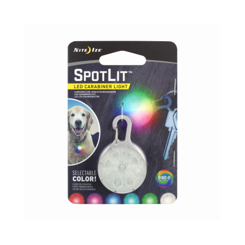 Nite Ize PSGS-07S-R6 SpotLit LED Pet Collar Light, Select-O-Disc Color