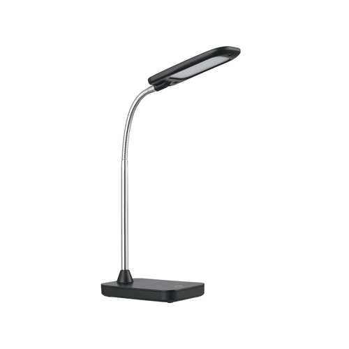 LED Integrated Desk Lamp, Adjustable Gooseneck,12 In.