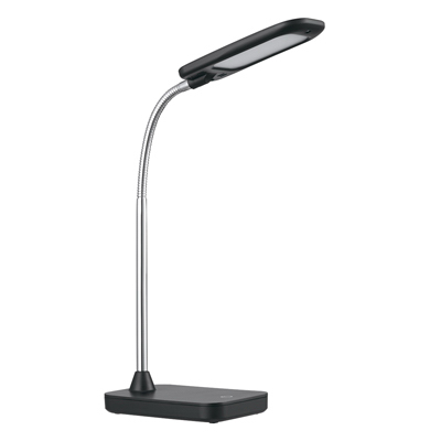 Globe Electric 12792 LED Integrated Desk Lamp, Adjustable Gooseneck,12 In.