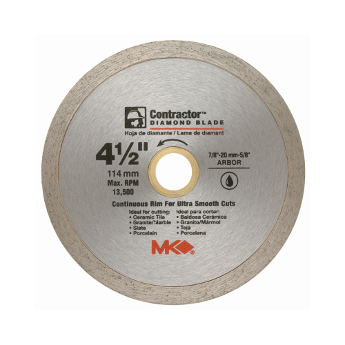 MK DIAMOND PRODUCTS 167028 Circular Saw Blade, Wet Tile, 4-1/2--In.