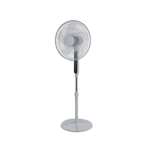 Programmable Stand Fan With Remote, White, 16-In.