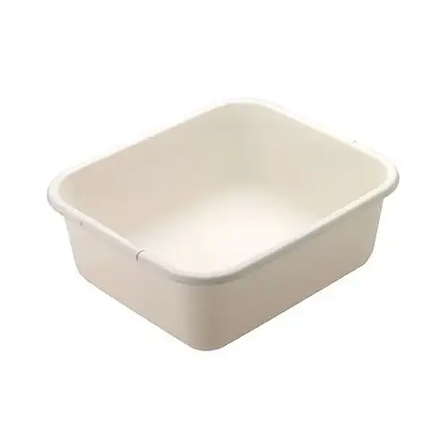 Plastic Dish Pan, Rectangular, Bisque, 11.5-Qts.