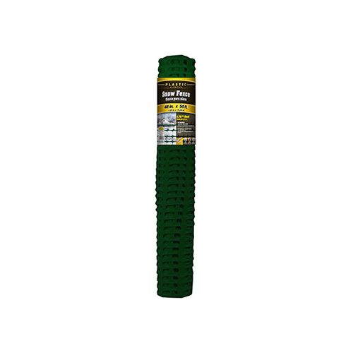 Snow/Safety Fence, Green Plastic, 4 x 50-Ft.