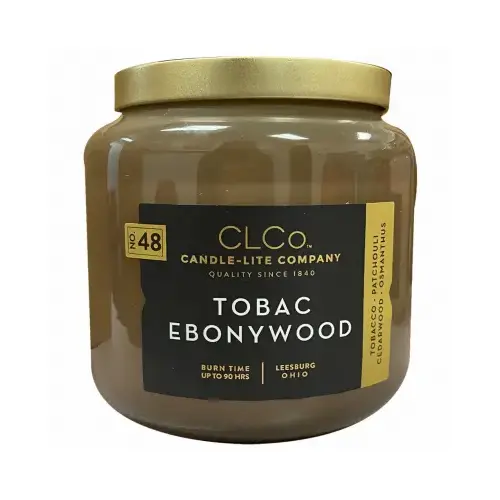Candle Lite 4473199 Scented Candle, Tobacco Ebony, 14-oz.
