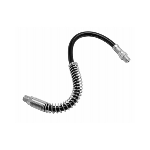 Grease Gun Flex Hose With Spring Guard, 12-In.