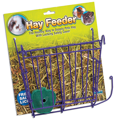 critterWARE 00715 Hay Feeder With Salt Lick, Assorted Colors