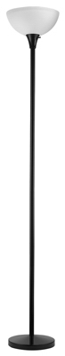 Globe Electric 12720 Torchiere Floor Lamp, Black, 71-In.