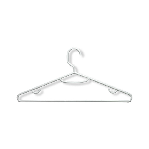 Plastic Hangers, Brilliant White  pack of 15