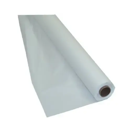 Plastic Table Cover Roll, White, 40 In. x 250 Ft.