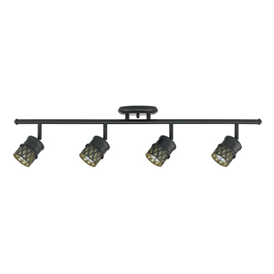 Globe Electric 59063 4-Light Halogen Track Lighting, Oil-Rubbed Bronze